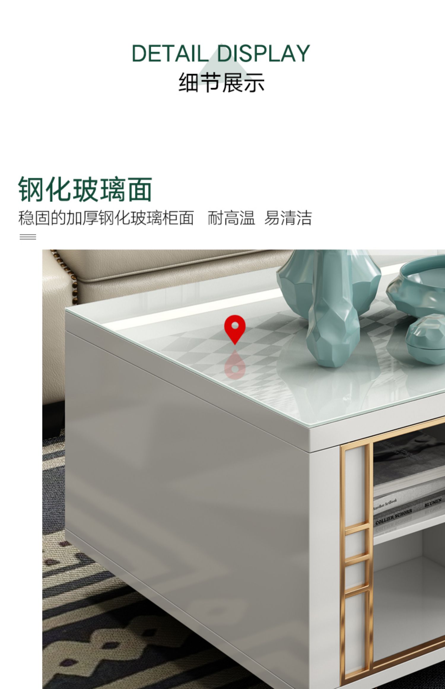 Ánh sáng hậu hiện đại sang trọng bàn cà phê trắng - Bàn trà bàn uống nước