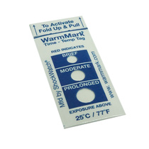 WarmMark disposable cold chain thermometer label fresh food transportation monitoring imported from the United States