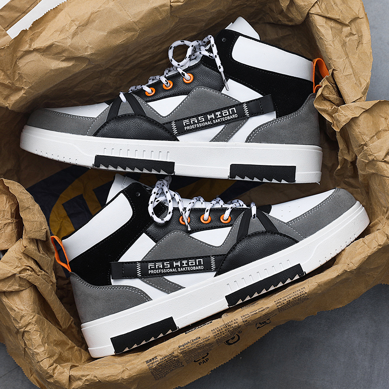 High-Top Men's Shoes, Autumn 2025 New Sports Shoes, Men's Casual Trendy Popular Sneakers, Thick-Soled Trendy Shoes High-Top Men's Shoes, Autumn 2025 New Sports Shoes, Men's Casual Trendy Popular Sneakers, Thick-Soled Trendy Shoes