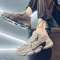 Men Shoes Autumn Winter Trends 2020 New Sports Casual Heightening Older Dad Students High Help Shoes Plus Suede Warm Cotton Shoes
