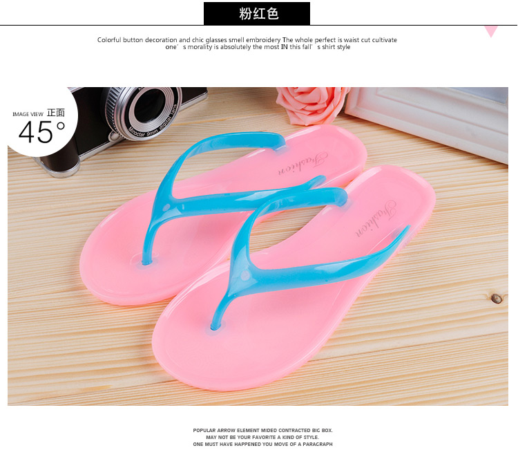 Nóng camellia flip- flops dép của phụ nữ nhựa thạch stereo camellia dép dép của phụ nữ