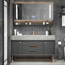Rock plate integrated basin Baths cabinet Composition modern light lavish washroom washstand Wash Basin Wash pool washstand Terrace Basin Bathroom Cabinet