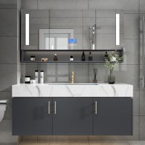 Washbasin Cabinet Toilet Wash Terrace Rock Board Bath Room Cabinet Combination Light Lavish Modern Minima Marble Washstand Basin