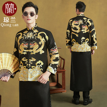 Xiuhe dress groom 2021 new Chinese wedding dress mens wedding dress Chinese Tang dress jacket black Xiuhe summer
