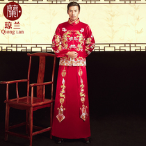 Xiuhe dress groom 2021 new summer mens wedding dress Chinese Tang dress jacket Xiuhe pick-up service groom service