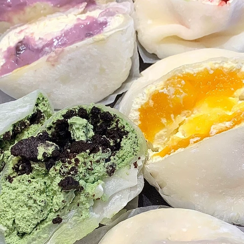 Xue Mei Niang Dafu Японский десерт Mattukee Pusplings клейкий рисовый клейкий рисовый манго орео -мустик торт