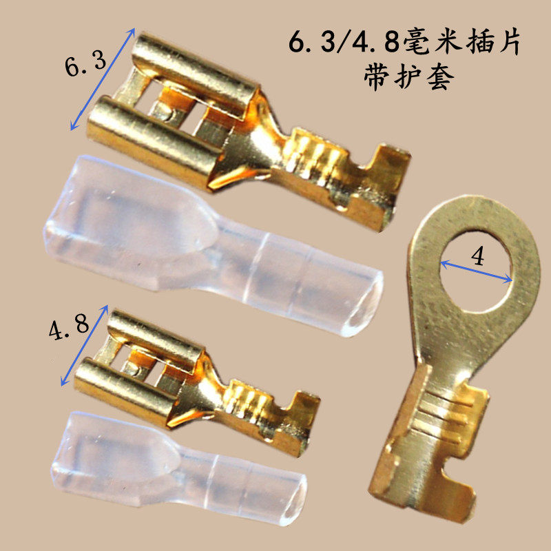 Copper Sheet Plug Inserts Small Black Clip Jack Terminal Round Hole Wire Wiring Connector Clip Copper Wiring Terminal Electrical Gadget