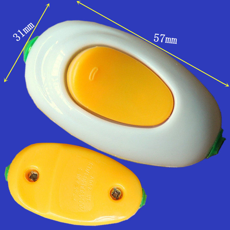 Home Headboard Lamp Bench Light Switch Electric Fan Accessories Manual Press Key Floodlight Power Halfway Line Control Buttons