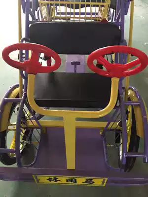 Leisure horse sightseeing bicycle Double bicycle four-person bicycle double parent child child seat
