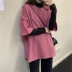 Áo phông nữ kiểu dáng ngắn của phụ nữ Áo phông ngắn tay nữ phiên bản Hàn Quốc 2020 thân lưới mới màu đỏ cardio hàng đầu - Áo phông Áo phông