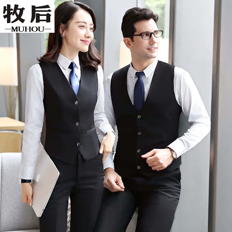 Men and women in the same suit vest to work short business fashion and casual dress autumn and winter new Kanshan female
