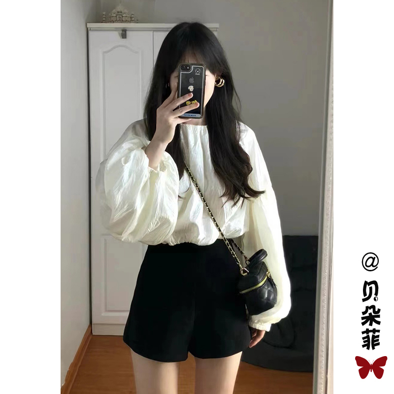 Black High-Waisted A-Line Shorts for Women, Summer 2025 New Style, Petite Size, Suitable for Wearing with Boots