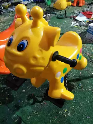 Kindergarten forsythia children's outdoor rocking horse swivel chair Outdoor amusement facilities double spring seesaw rocking music