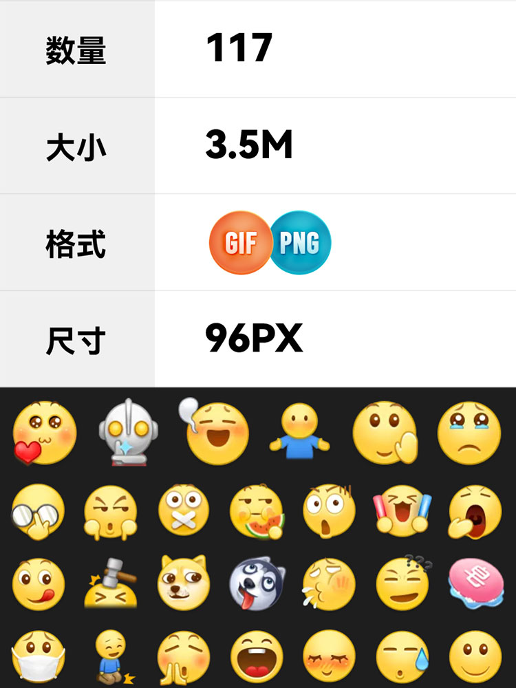 微博Emoji表情包透明表情狗头滑稽打call草泥马免扣PNG设计素材插图1