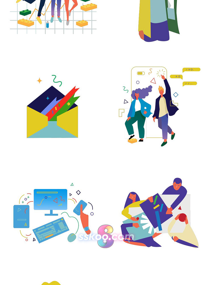 办公工作场景商人经理形象插画绘画插图AI矢量SVG设计Sketch素材插图3