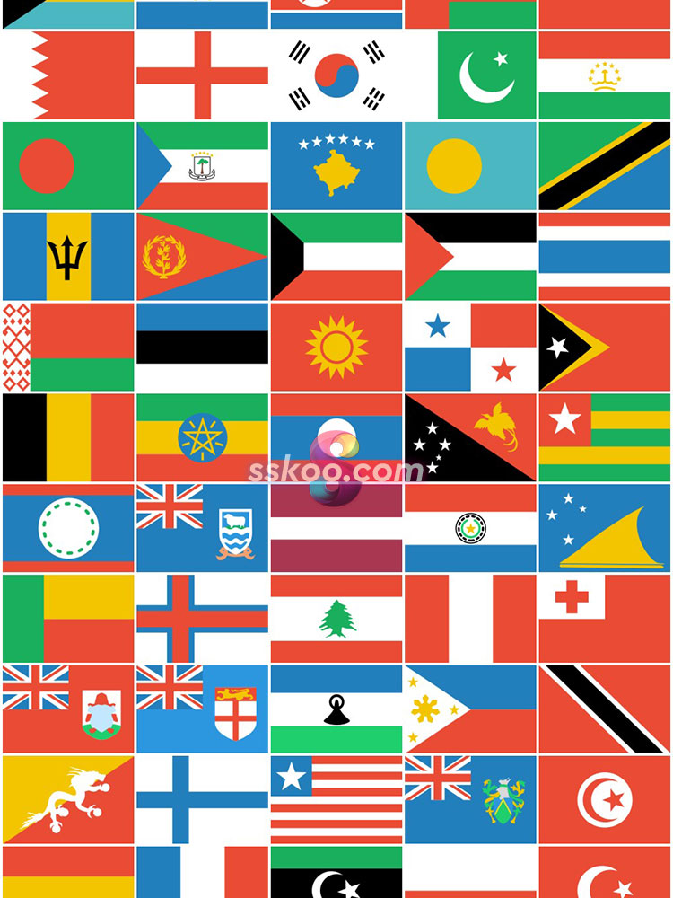 世界各国旗帜国旗APP UI图标ICON插画sketch设计素材插图11