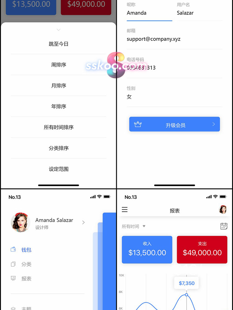 中文手机钱包管理金融理财整套APP界面UI设计面试作品PSD模板素材插图13