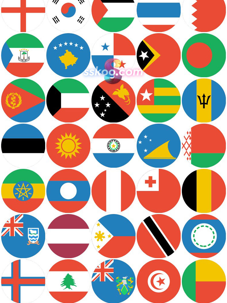 世界各国旗帜国旗APP UI图标ICON插画sketch设计素材插图5