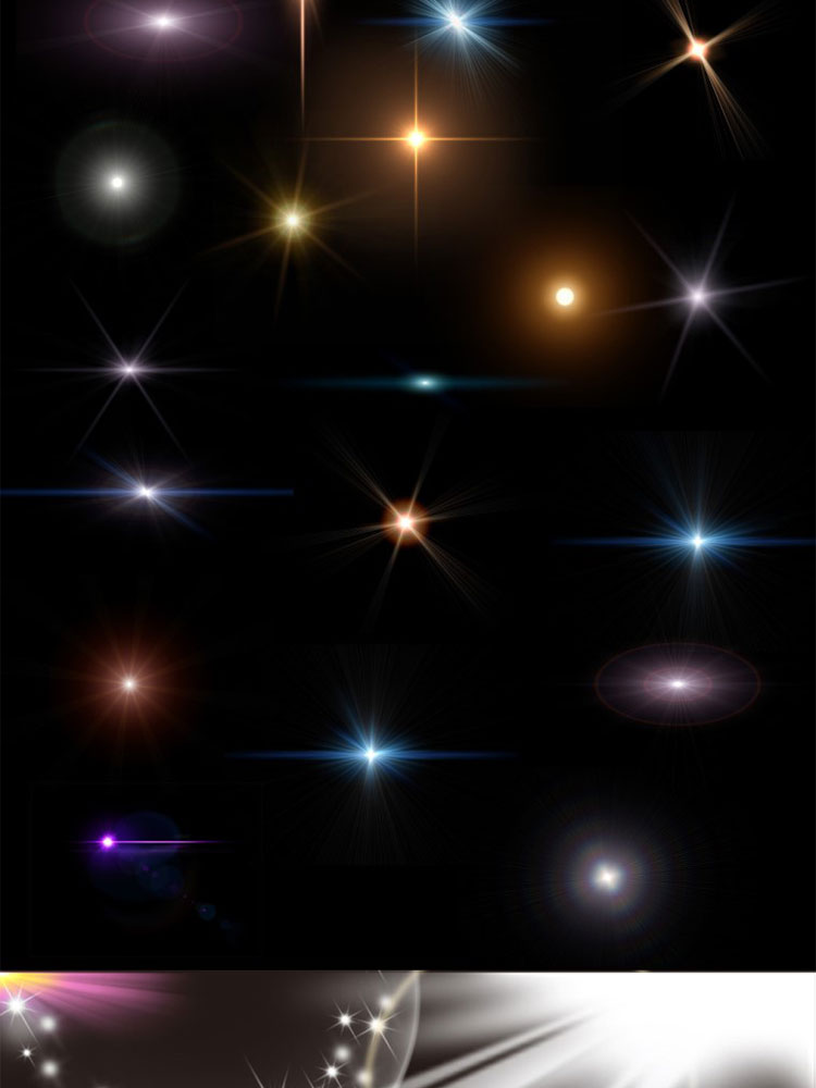 星光灯光光线光效流星粒子光斑炫光晕斑点PSD分层源文件设计素材插图6