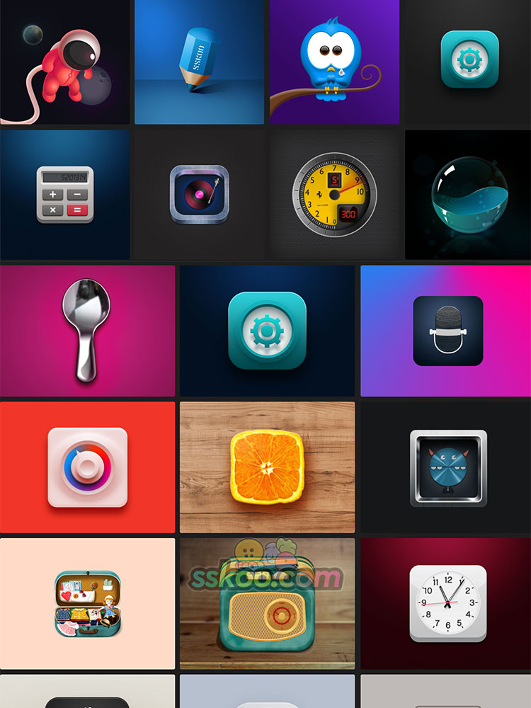 质感写实图标ICON拟物化UI界面设计师面试作品集PSD分层设计素材插图8