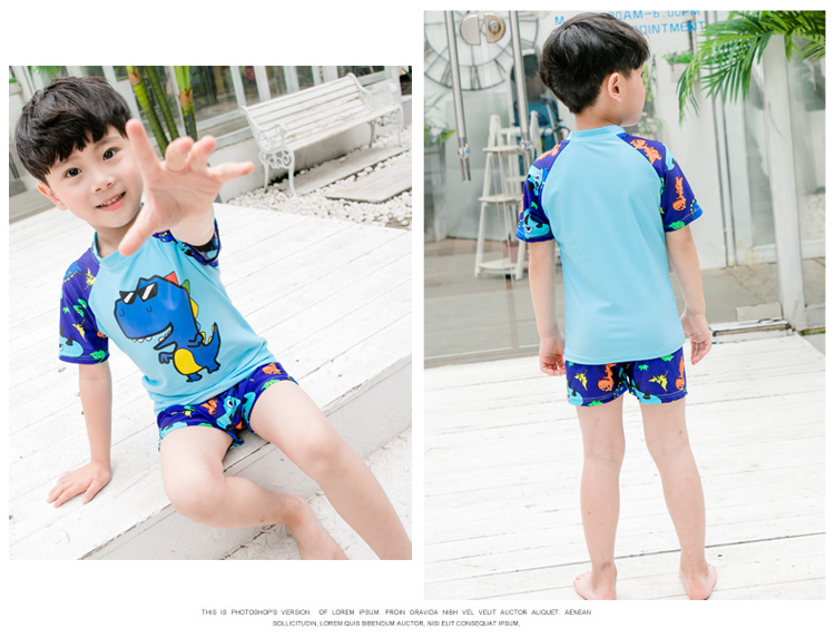Trẻ em của đồ bơi trai chia nhỏ trẻ em lớn sun boy boy bé bơi lội thân phù hợp với dễ thương khủng long đồ bơi triều đồ bơi trẻ con