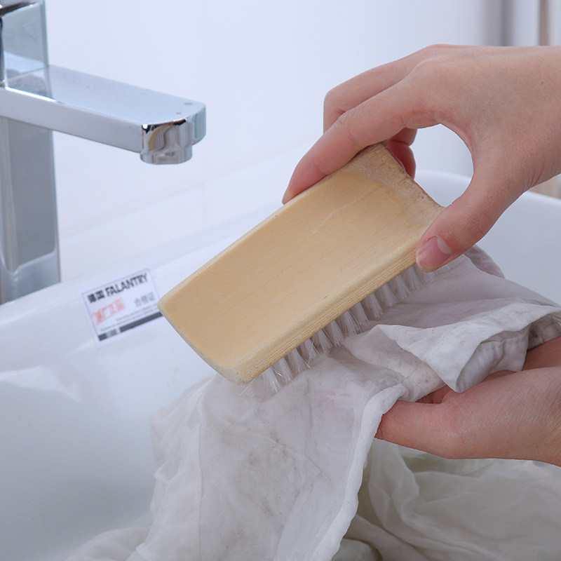 Shoe Brush for Cleaning, Long-Handled Wooden Hard-Bristle Bamboo Floor Brush, Thickened Household Shoe Brush That Won'T Damage Clothes