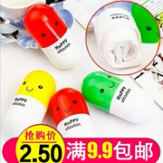 Creative Capsule Khăn Hộp lưu trữ Biểu hiện Thuốc Vitamin Khăn vuông nhỏ Bông Hàng du lịch ngoài trời - Rửa sạch / Chăm sóc vật tư