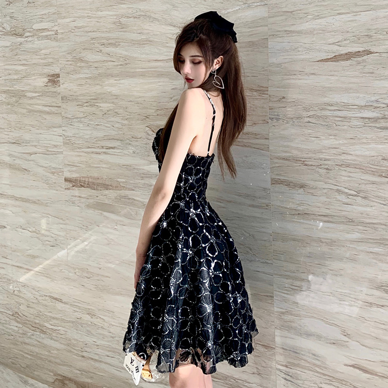 Mowy Siêu Tiên 2020 Summer New Sexy Pháp Mini-dress nữ Slim váy eo Tiên váy