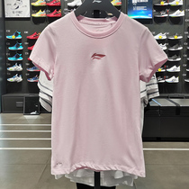 Li Ning short sleeve T-shirt woman 2021 Summer new training series speed dry cool and breathable workout short sleeve ATSR024