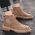 Giày Martin boot nam cao cấp của nam giới giày dụng cụ mùa thu và mùa đông giày nam mid-top giày bít tất giày bốt tuyết Anh xu hướng giày quân đội nam - Kính râm Kính râm