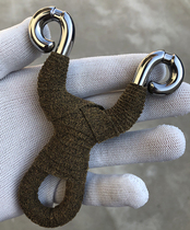 A Leopard traditional cold-formed slingshot 304 stainless steel titanium alloy manual anti-curved small S Fox straight plate ring positioning bow