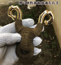 A leopard cold-formed 304 stainless steel brass anti-curved war soul slingshot left and right hands Titanium alloy hand-made outdoor tradition