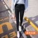Quần jean đen cộng nhung nữ thu đông 2018 mới lưới đỏ eo cao đã mỏng dày 9 điểm chân xám quần short bò nữ đẹp