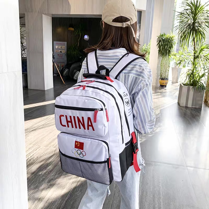 Sports School Bags Custom Print Logo Bodybuilding Drills Taekwondo Table Tennis Players Neutral Chinese Team Double Shoulder Bag