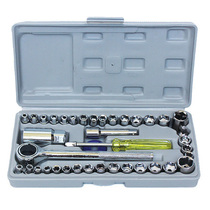 Car motorcycle repair socket combination tool ratchet wrench set household car multi-function toolbox