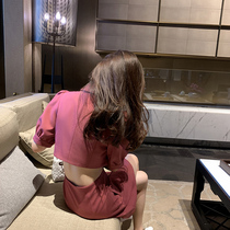 2021 summer new French niche suit gentle wind small man sexy temperament thin female summer dress