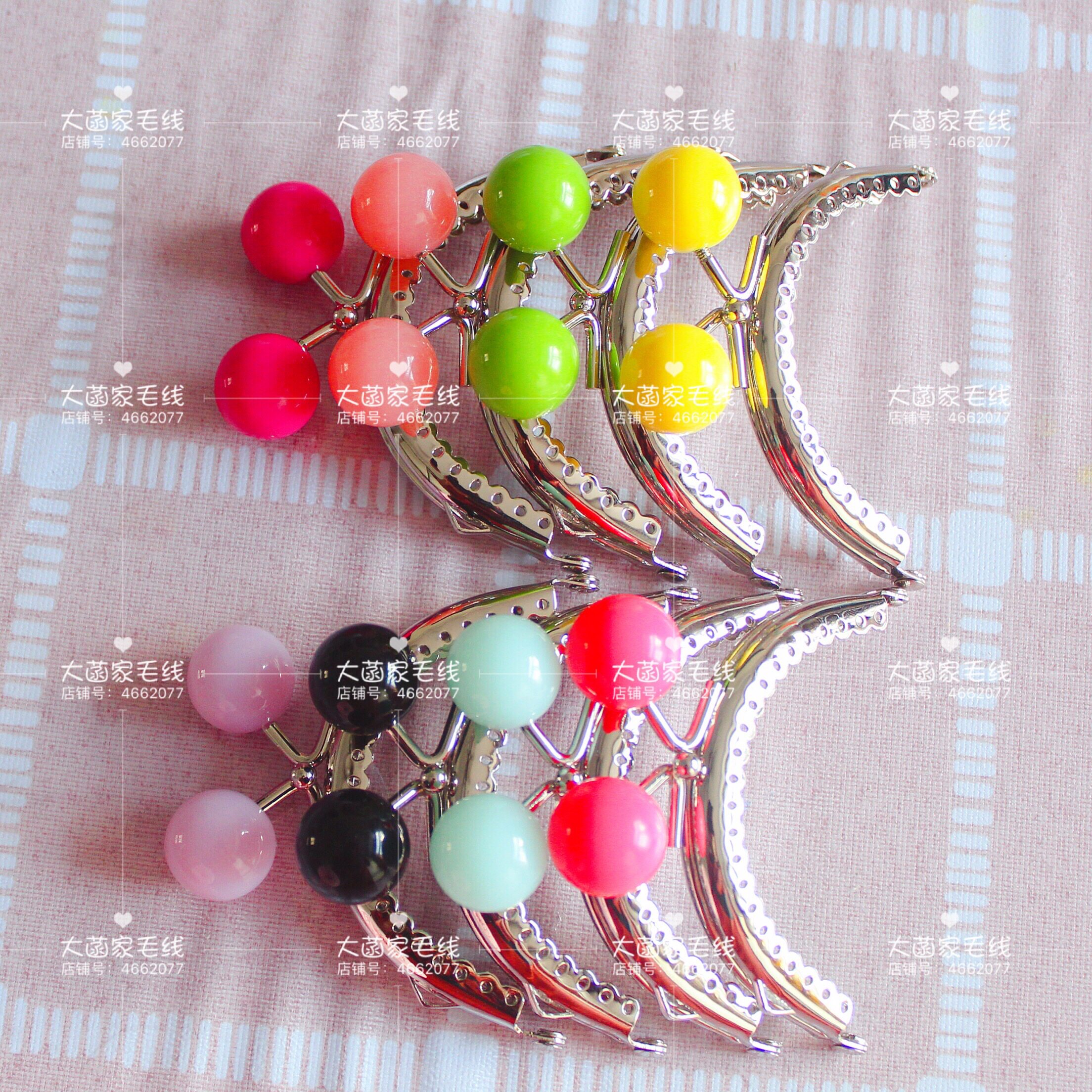 Dahanjia wool 20mm big candy head silver embossed mouth gold 8 5 mouth gold hand-woven bag