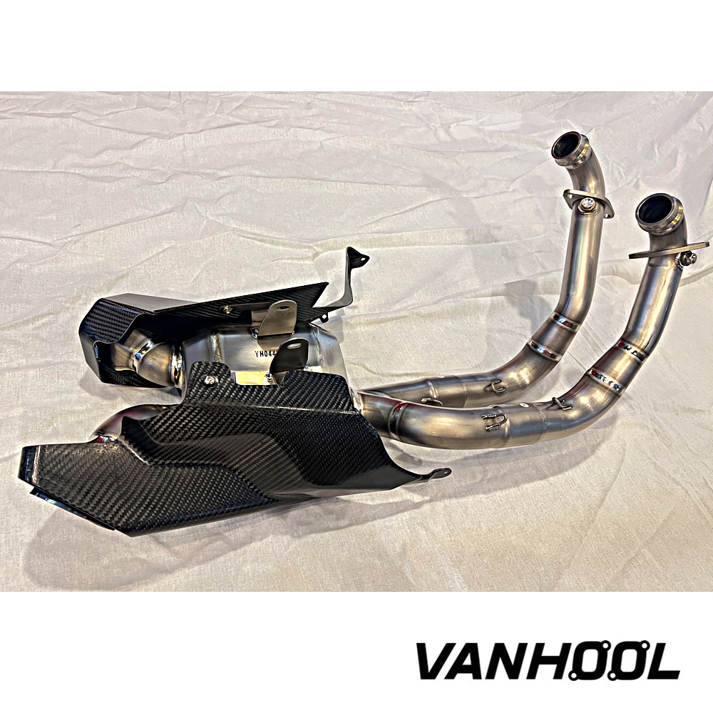 VANHOOL Wantiger Exhaust Pipe Apulia RS 660 Color Titanium Bottom Roll - Roll Part with drum titanium alloy