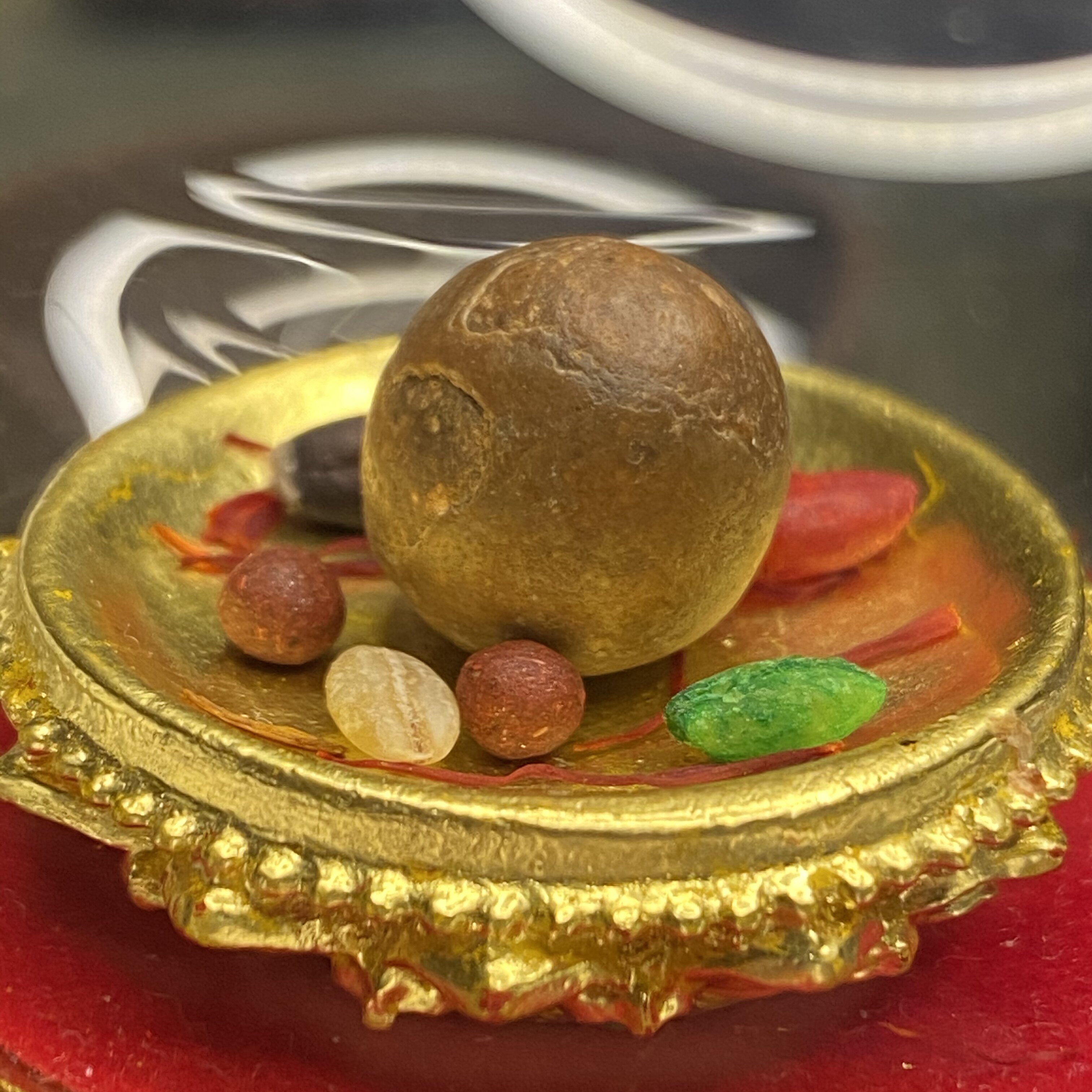 Bhutanese Rock Hidden Pagoda Junction Lion Face Empty Line Mother Solid Son Stupa Containment Supplies About 12-15mm