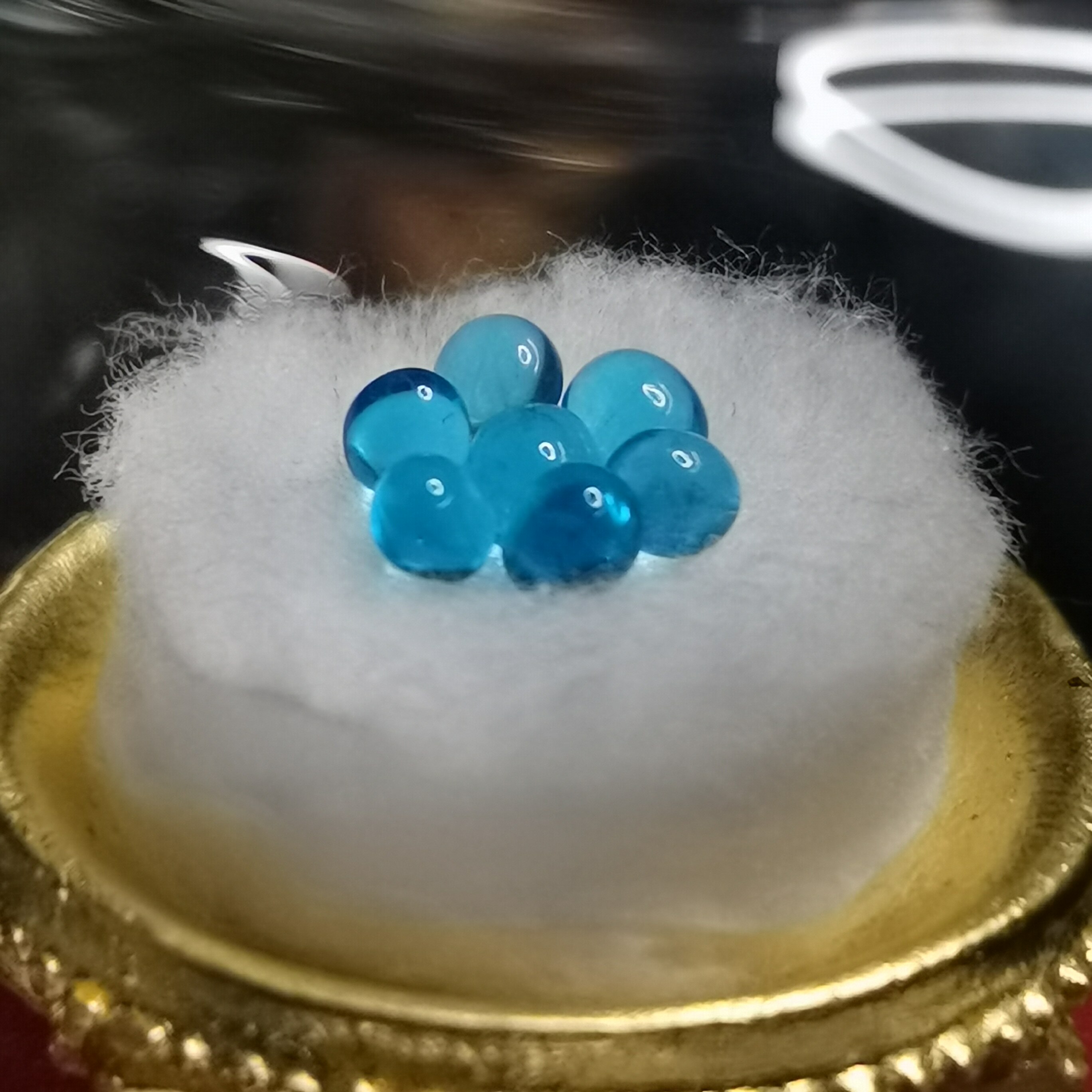 Sakyamuni Buddha sky blue N solid knot edge for shalitagau (size 3mm) J7