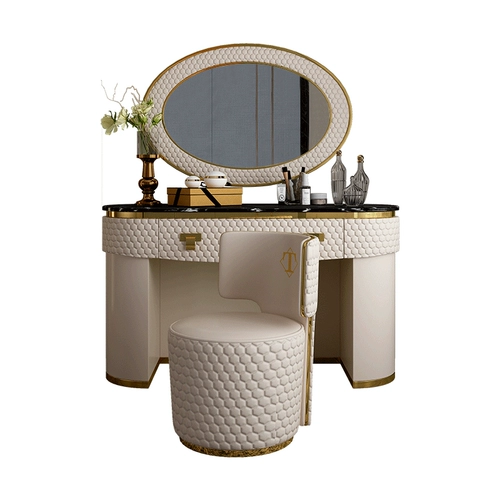 Современный круглый мраморный металлический туалетный столик, система хранения для спальни, популярно в интернете