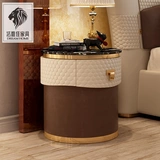 Современный мраморный диван для кровати для спальни из нержавеющей стали