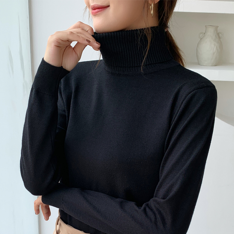 Plus Size Sweater for Women, Loose and Lazy Style, Outerwear for Fat Women, Pullover Turtleneck Knitted Sweater 100kg Autumn and Winter