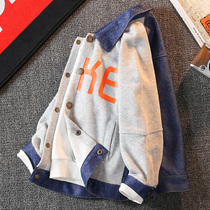 New Balabala childrens clothing boys autumn denim jacket 2021 New Chinese childrens spring and autumn men