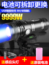 Yinnuo flag night fishing light fishing light purple Taiwan fishing super bright xenon high power fish lamp blue flashlight strong light night light