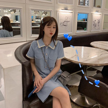 Net Red 100 Lap of Mourning Sister Wind cashies with slim temperament Port Wind students Cool style Knit Skirts Summer