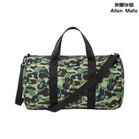 BAPE Camouflage ape head trendy shoulder bag Youth casual bucket sports bag Alien companion series street style