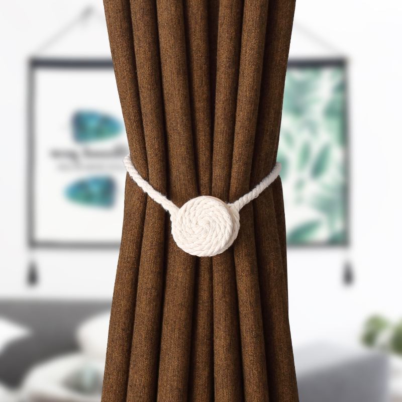 Cotton rope magnet curtain buckle Curtain rope strap strap Creative punch-free curtain rope strap Curtain clip