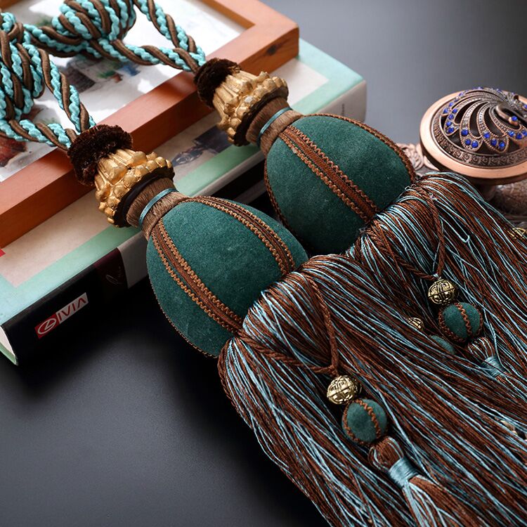 Tie curtain strap Modern simple flocking curtain hanging ball Tie ball strap Hanging ball pendant Curtain strap