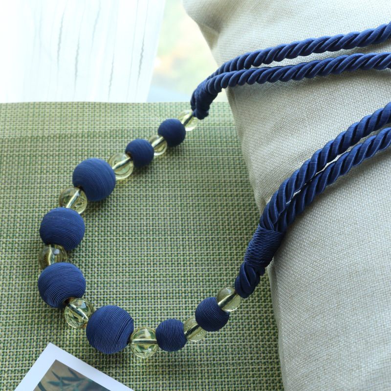 Modern minimalist garden Garden Curtains Strap Tying rope Curtains Buttoned up Suhanging Ball WINDOW CURTAIN WALL HOOK ROPE STRAP